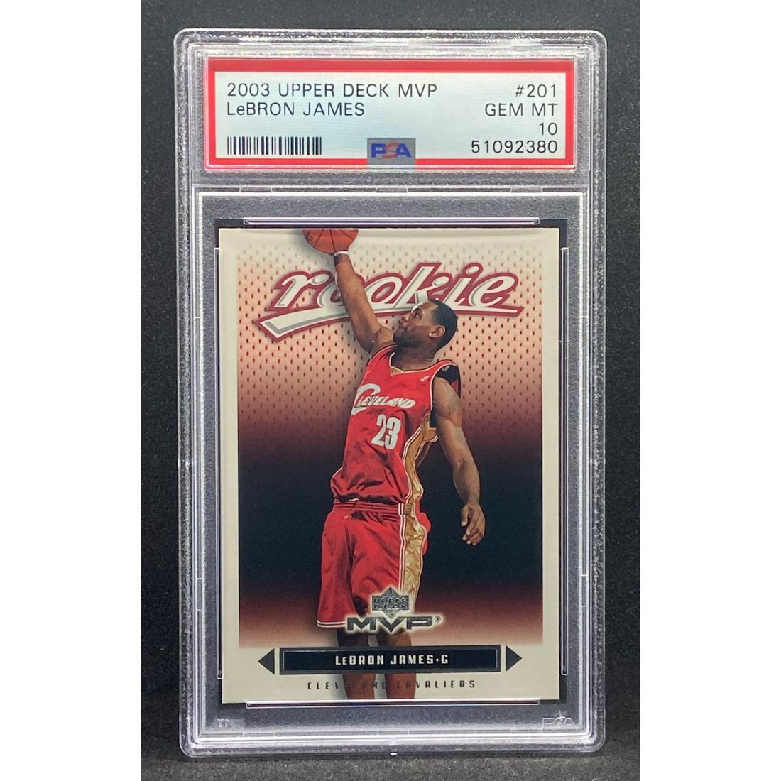 2003 Upper Deck MVP Lebron James Rookie Card PSA 10 (1 of 1)