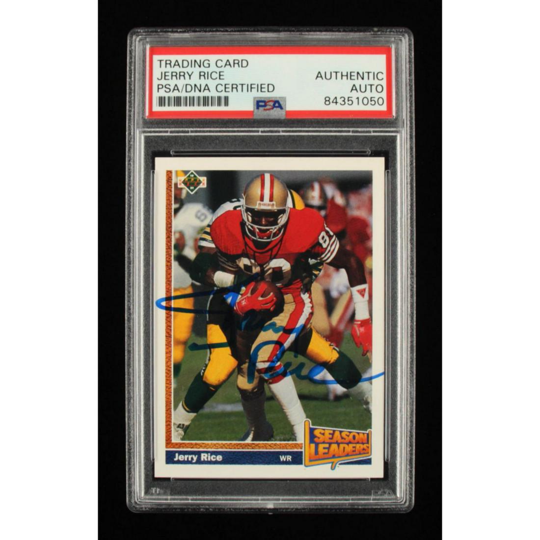 Jerry Rice Signed 1991 Upper Deck #402 (PSA (1 of 1)