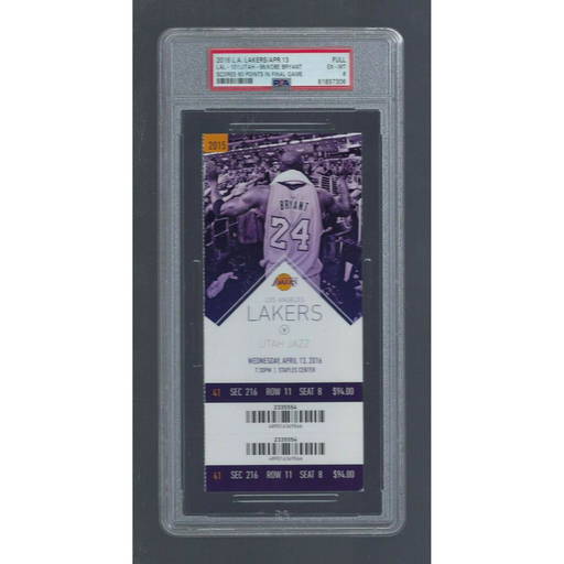 KOBE BRYANT FINAL GAME 16â€™ v FULL TICKET MT 6 Nov 17, 2021