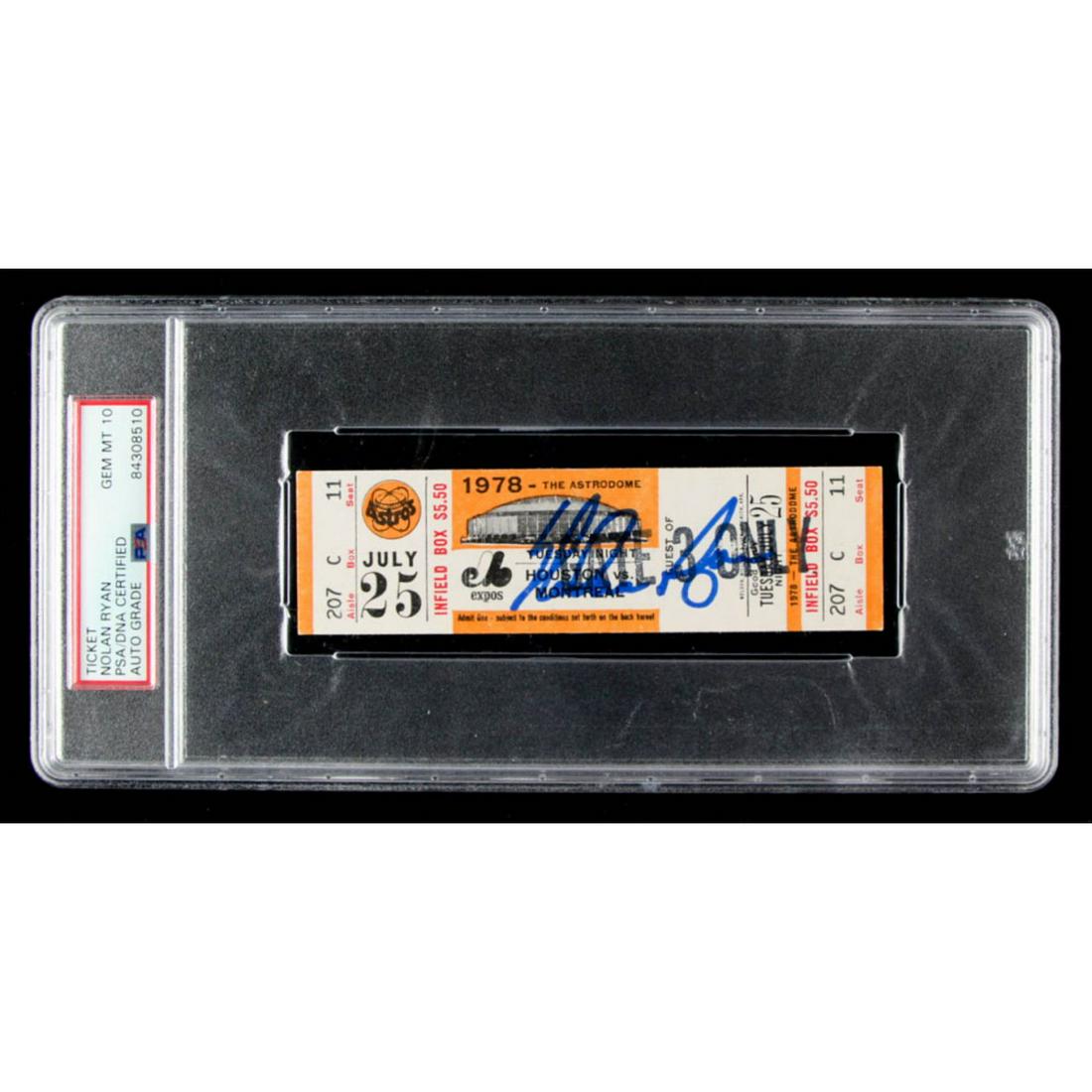 Nolan Ryan Signed Vintage Original 1978 Astros Game (1 of 1)