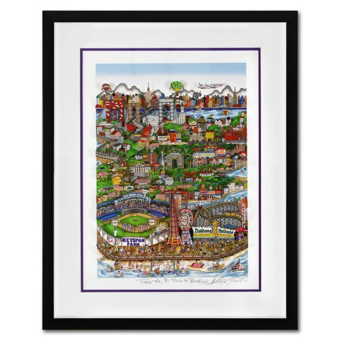Charles Fazzino, "Take the B Train" Framed 3D Limited (1 of 1)