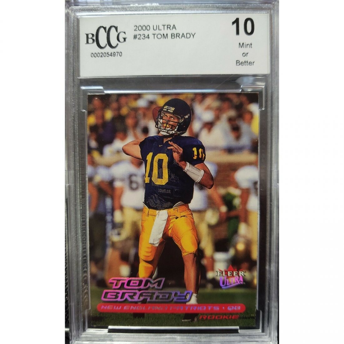 2000 Fleer Ultra #234 Tom Brady RC BGS BCCG 10 Rookie P (1 of 1)