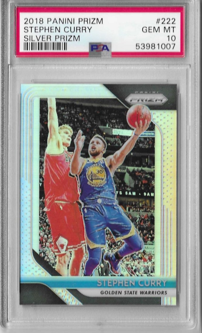 2018 Prizm Steph Curry Silver PSA 10 Gem-Mint (1 of 2)