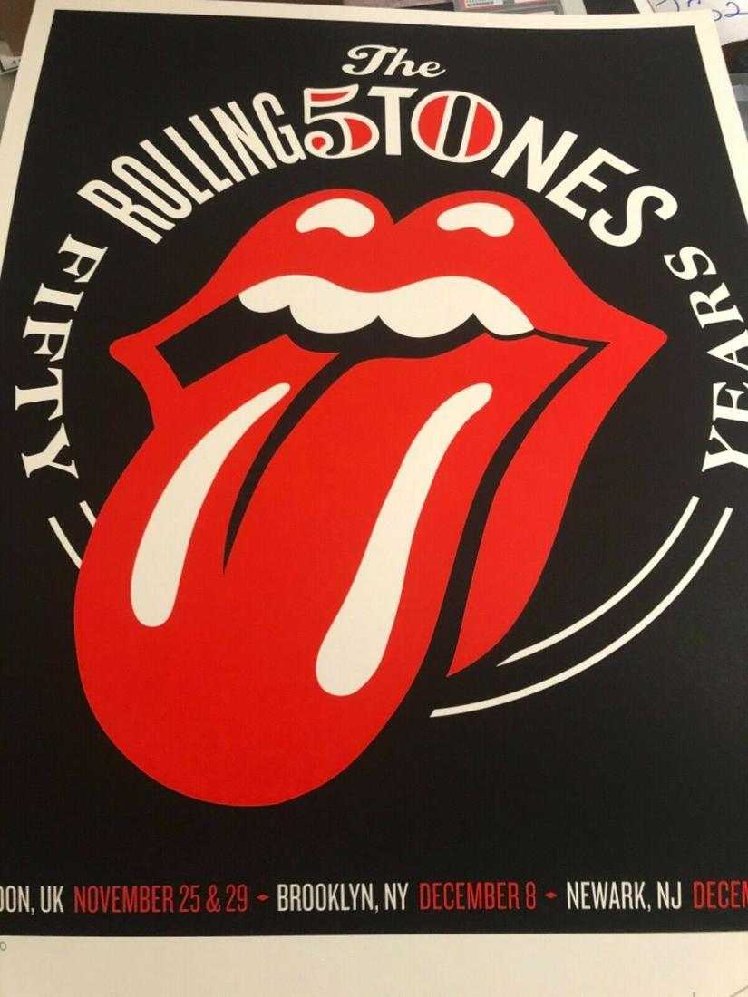 Rolling Stones shepherd fairey signed concert poster (1 of 1)