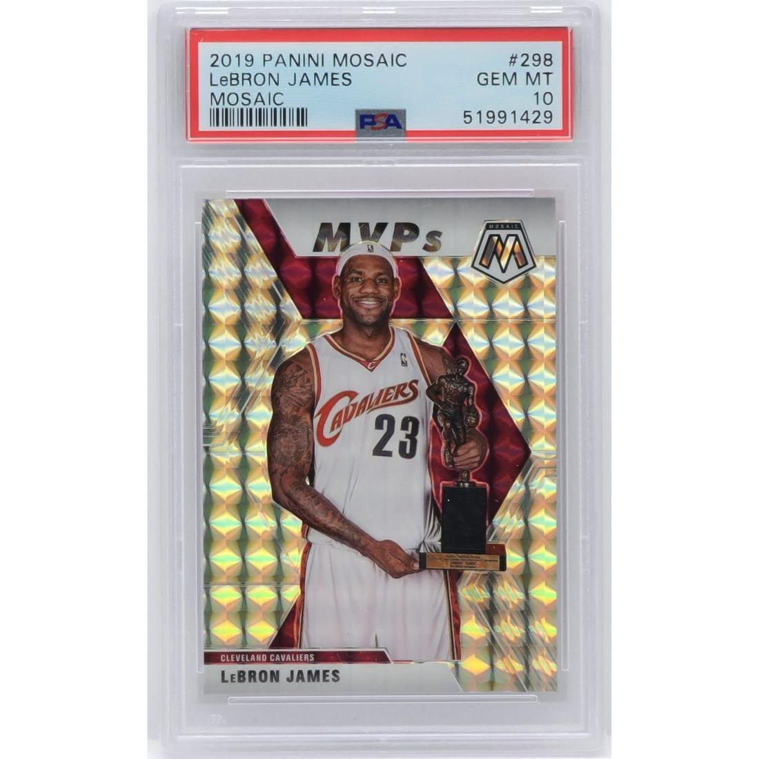 Lebron James 2019 Mosaic #298 MVPs Mosaic Prizm PSA 10 (1 of 1)