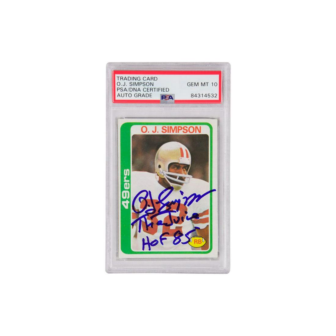 OJ SIMPSON 1978 Topps Base #400 | 49ers Signed PSA GEM (1 of 2)