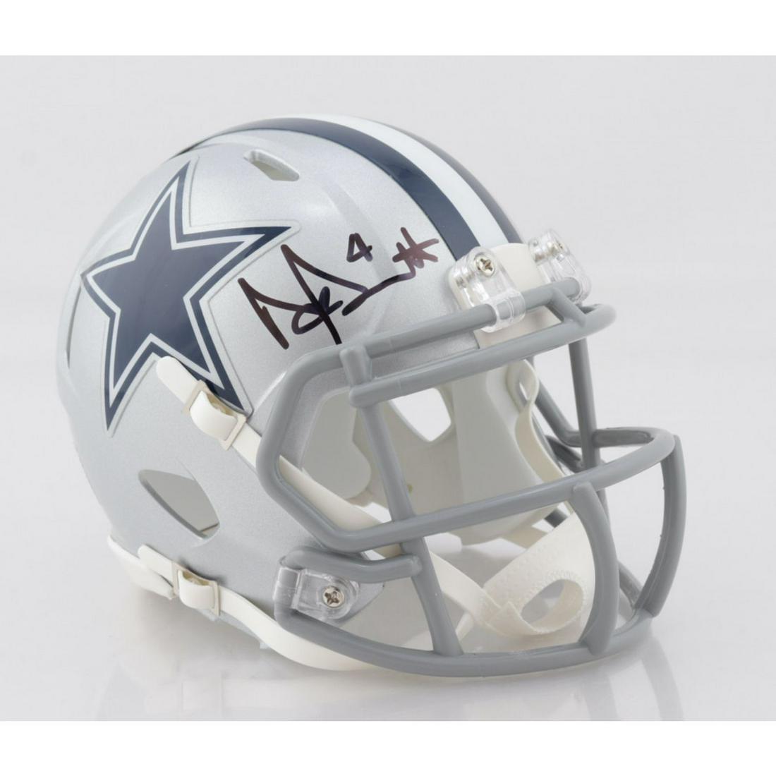 Dak Prescott Signed Cowboys Speed Mini Helmet (Beckett (1 of 1)