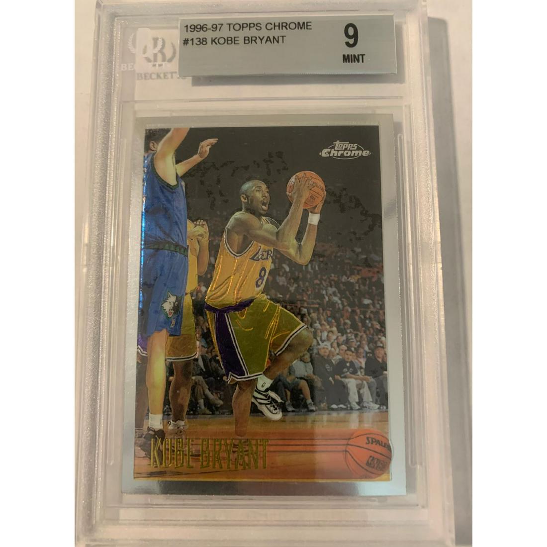 Kobe Bryant 1996-97 Topps Chrome RC BGS 9 No Greening (1 of 2)