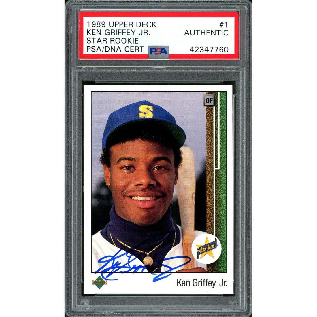 Ken Griffey Jr. Autographed 1989 Upper Deck Rookie Card (1 of 1)
