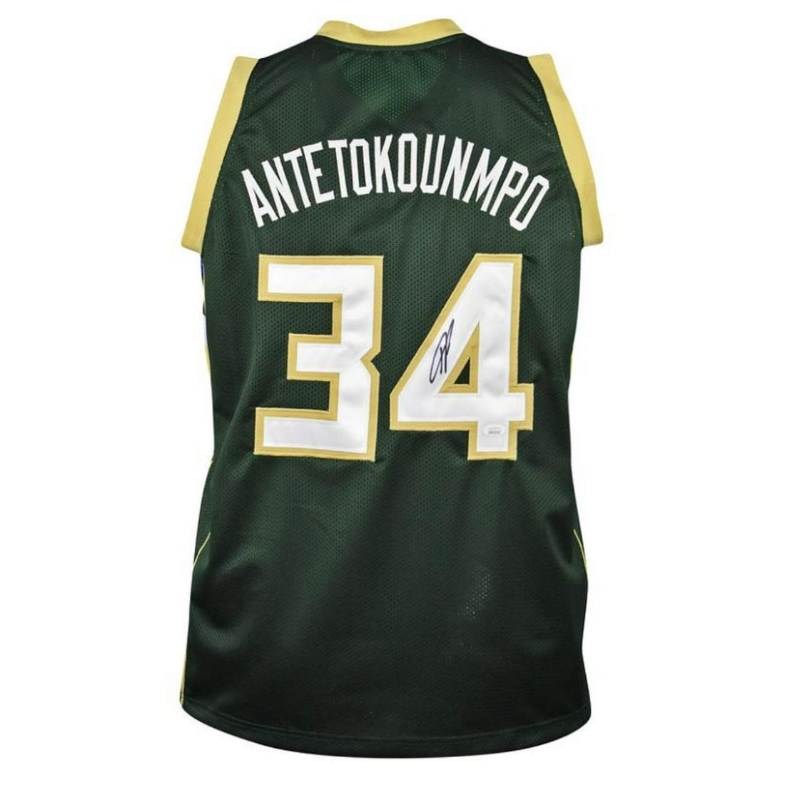 Giannis Antetokounmpo Autographed Pro Style Green (1 of 1)