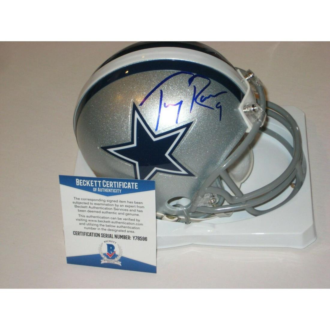 TONY ROMO Signed Dallas COWBOYS Mini-helmet w/ Beckett (1 of 1)