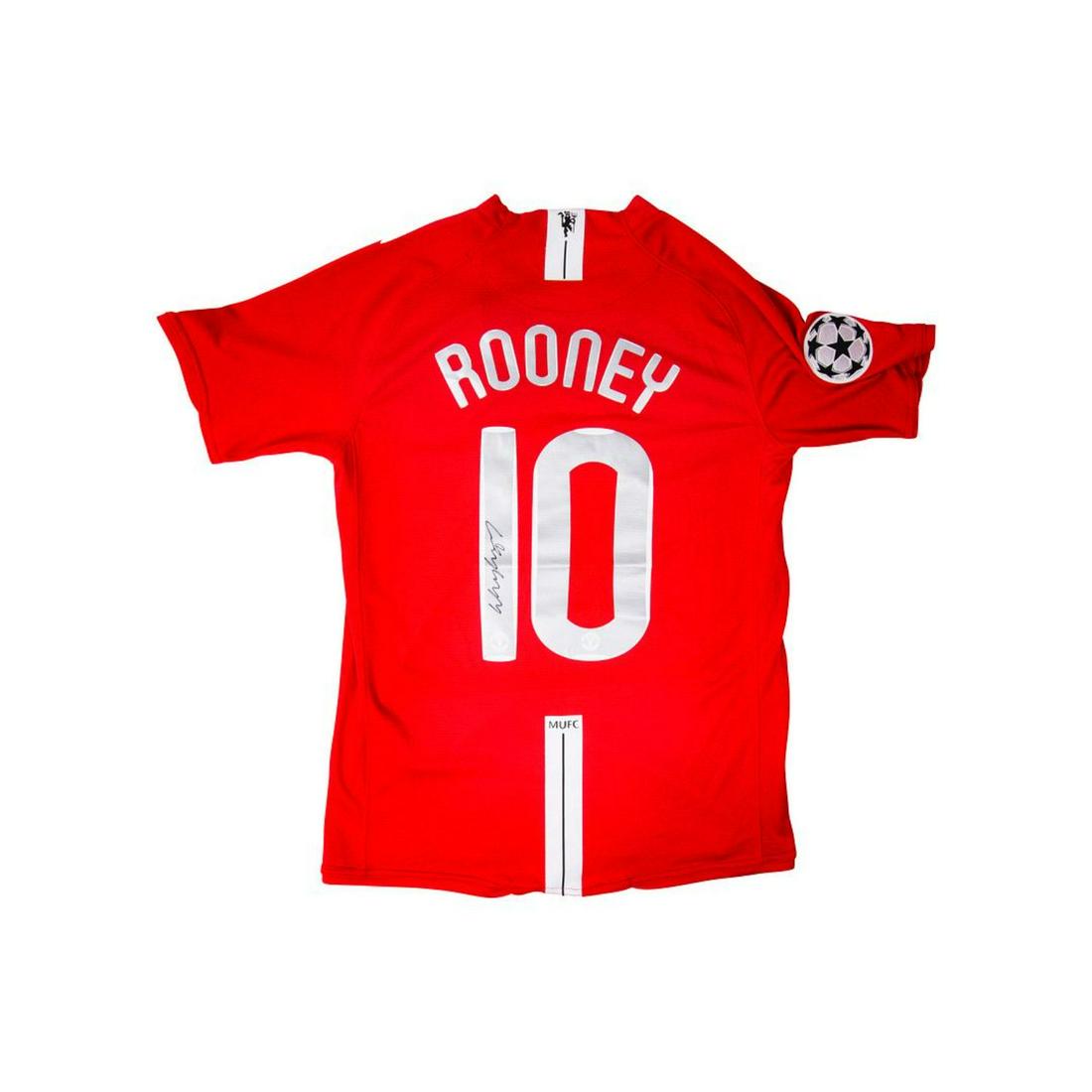 Wayne Rooney Signed Manchester United Jersey JSA: This item is an authentic Manchester United official jersey worn for Manchester United football club in their champions league winning season back in 2008. Wayne Rooney, a Manchester icon has signed t