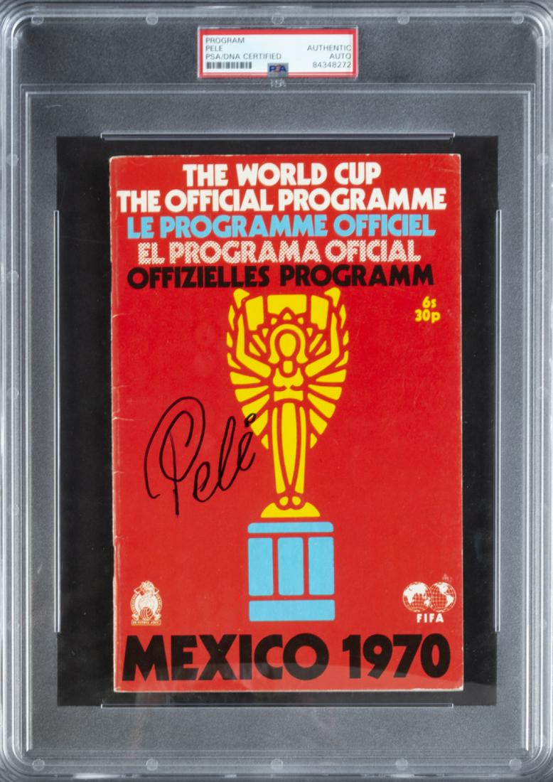 PELÃ‰ SIGNED "MEXICO 1970" OFFICIAL WORLD CUP PROGRAM (1 of 1)