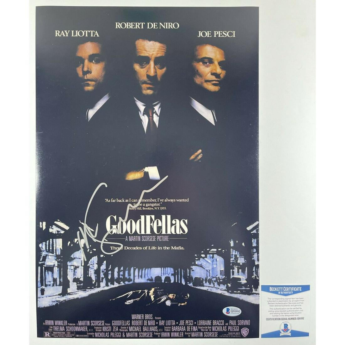 MARTIN SCORSESE SIGNED GOODFELLAS 12x18 PHOTO MOVIE (1 of 1)