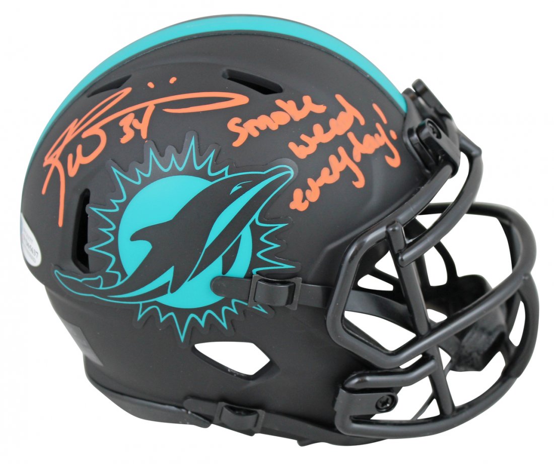 Dolphins Ricky Williams "SWE" Signed Mini Helmet BAS (1 of 1)