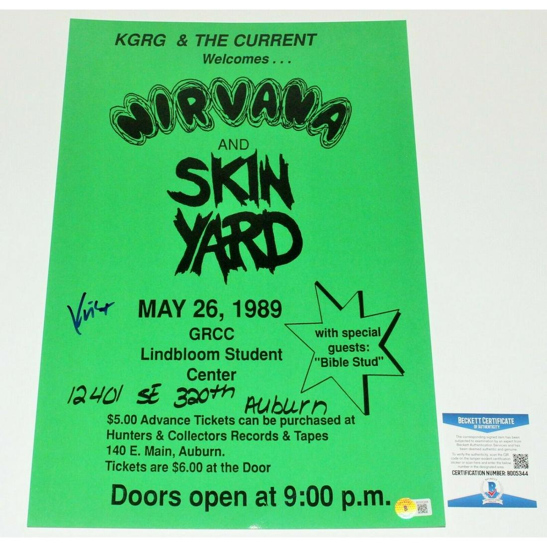 KRIST NOVOSELIC SIGNED NIRVANA 12x18 CONCERT POSTER (1 of 1)