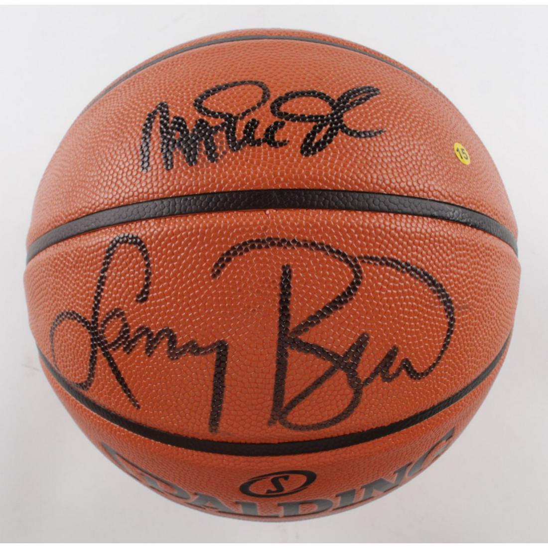 Larry Bird & Magic Johnson Signed NBA Basketball (1 of 2)