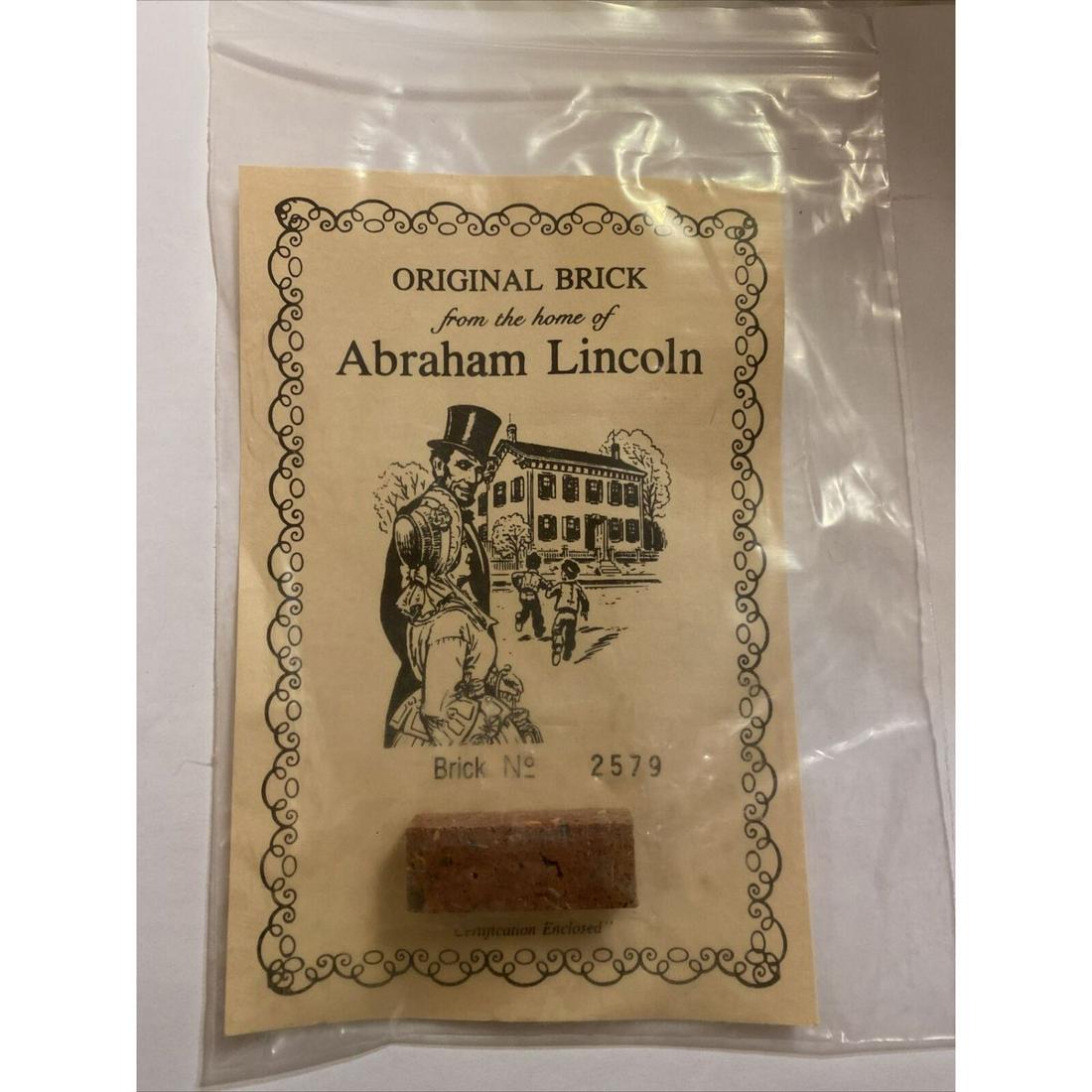 Abraham Lincoln Original Brick from Home of Abraham (1 of 2)