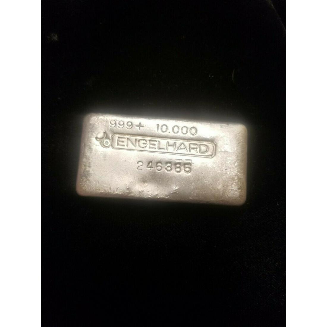 Engelhard 10 Oz. Silver Bull Logo Bar. Vintage. (1 of 2)