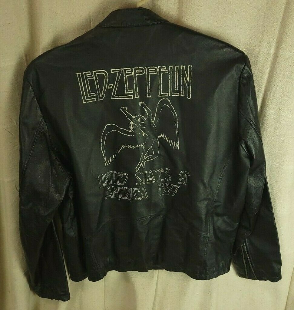 Led Zeppelin 1977 Tour Wilson's Leather Black Jacket (1 of 2)