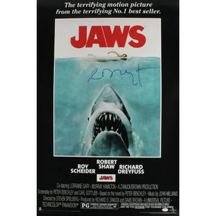 Richard Dreyfuss Signed "Jaws" Photo (JSA COA): Framed Richard Dreyfuss Signed "Jaws" Photo (JSA COA)