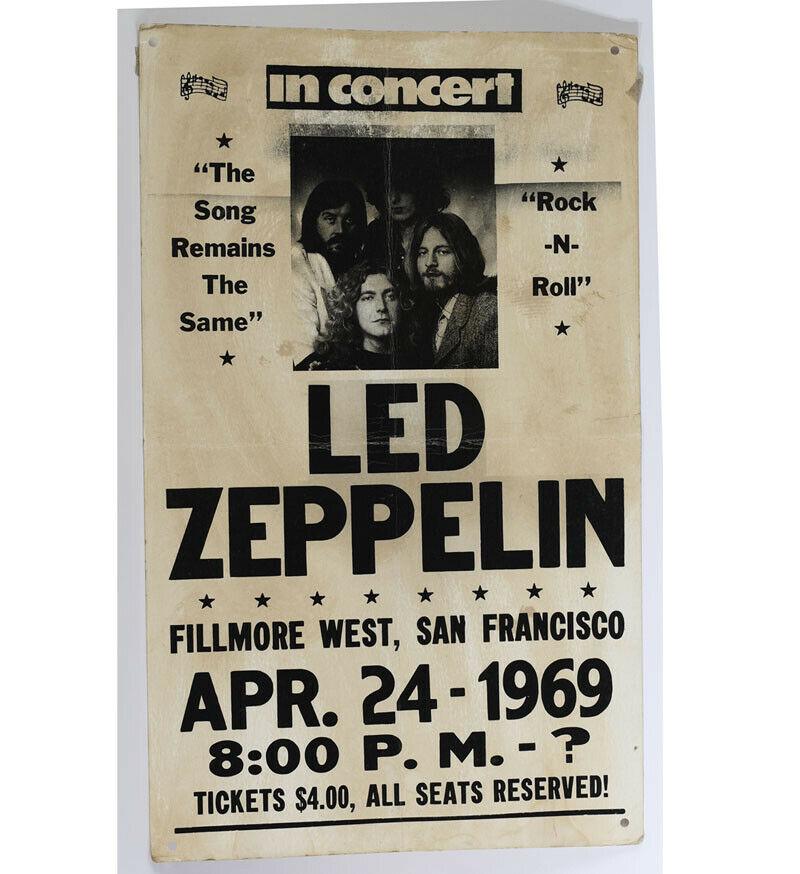 LED ZEPPELIN 1969 Poster Fillmore West San Francisco - (1 of 1)