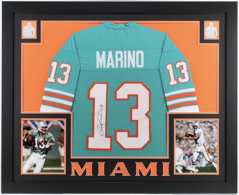 Dan Marino Signed 35x43 Custom Framed Jersey (JSA COA) (1 of 1)