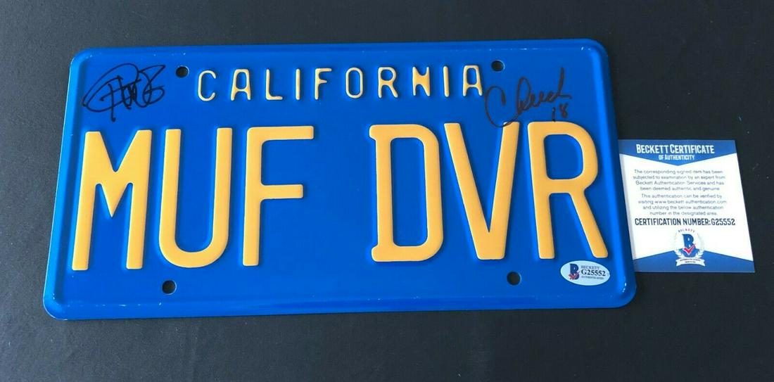 CHEECH AND CHONG SIGNED UP IN SMOKE LICENSE PLATE (1 of 1)