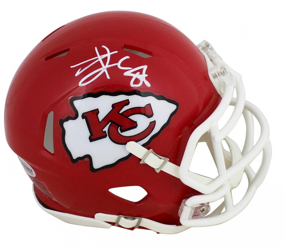 Travis Kelce Signed Chiefs Speed Mini-Helmet (Beckett (1 of 2)