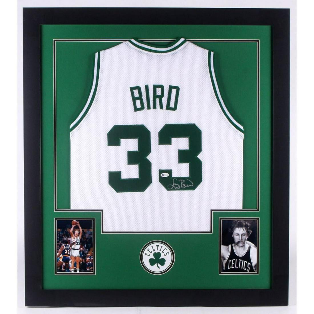 Larry Bird Signed and Framed Celctics Jersey JSA COA (1 of 1)