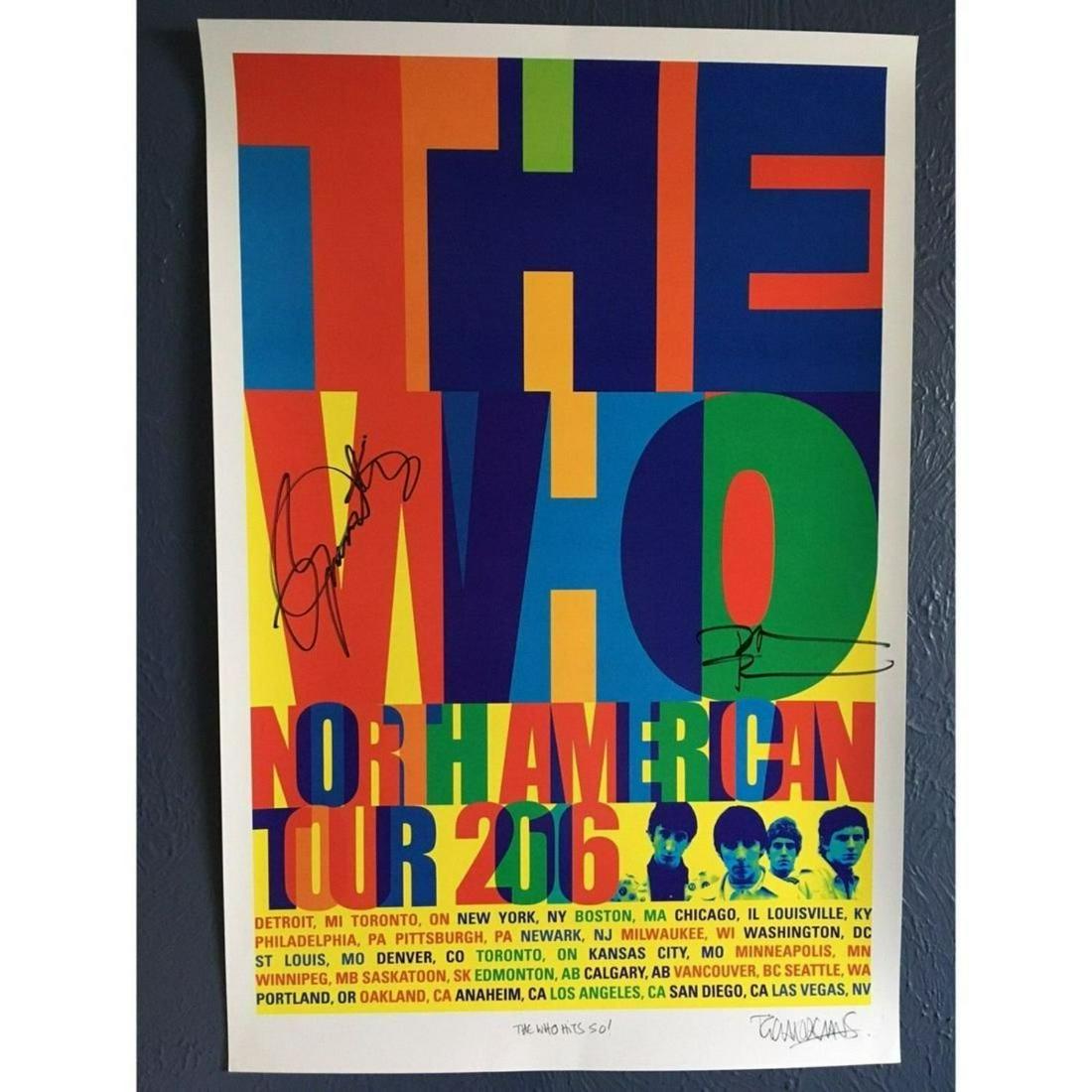The Who Hits 50 RARE *2016* Tour Poster Signed by Roger (1 of 1)