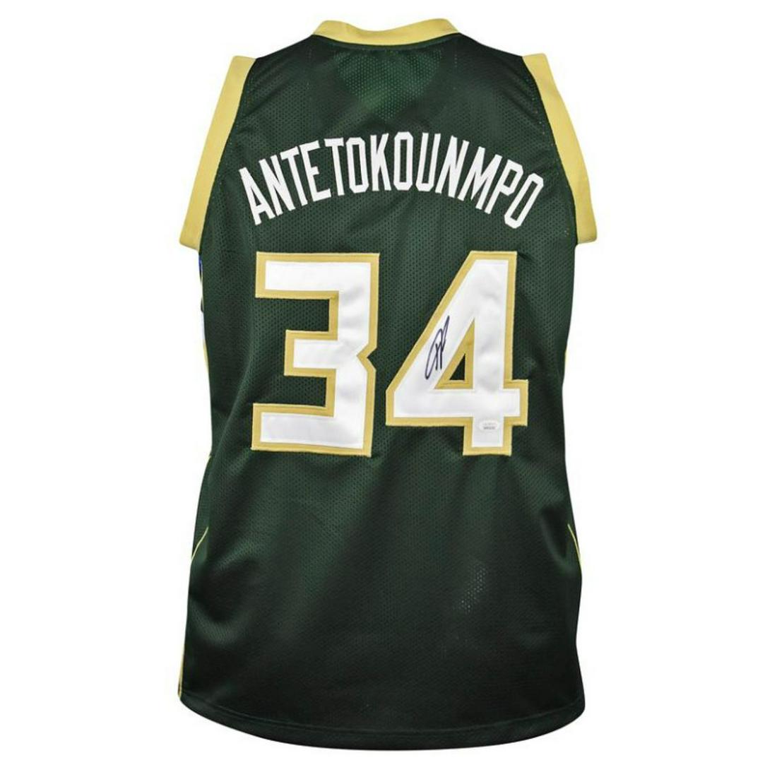 Giannis Antetokounmpo Autographed Pro Style Green (1 of 1)