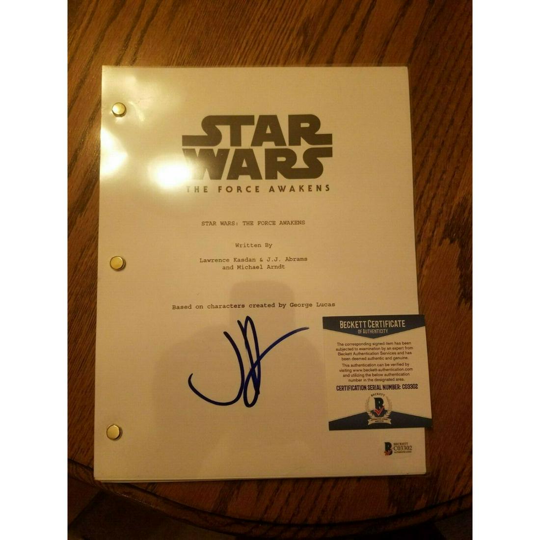 STAR WARS THE FORCE AWAKENS MOVIE SCRIPT AUTOGRAPHED BY (1 of 1)