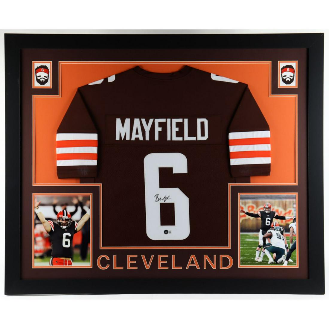 Baker Mayfield Signed 35x43 Custom Framed Jersey (1 of 1)