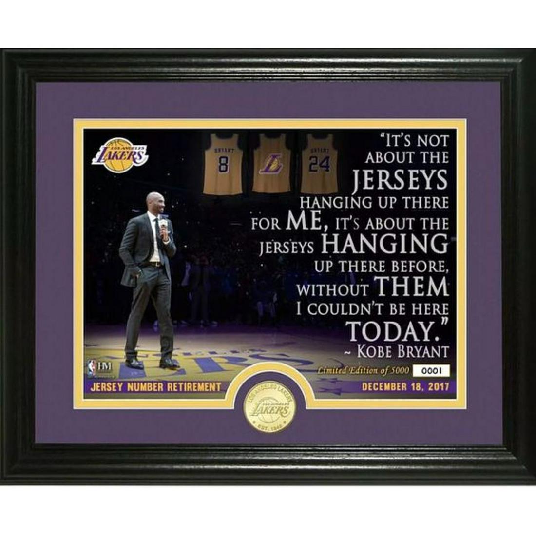 Kobe Bryant Authentic Jersey Number Retirement Banner (1 of 1)