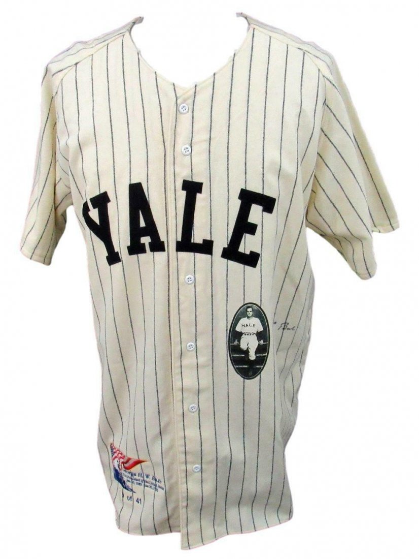 George H. W. Bush Signed Yale Limited Edition RARE Base (1 of 5)
