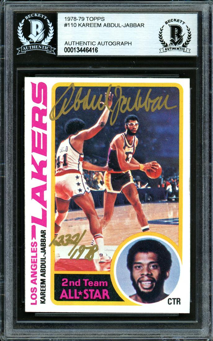 Kareem Abdul Jabbar Autographed 1978-79 Topps Card BAS (1 of 1)