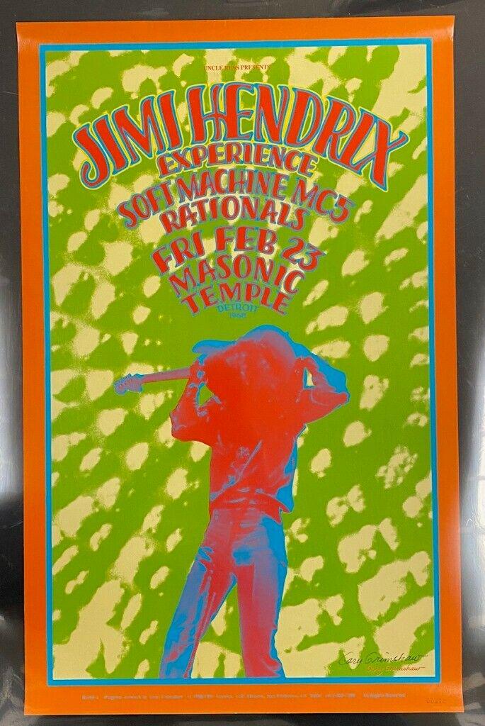 Masonic Temple, Detroit MI 1968 Concert Poster Jimi (1 of 1)