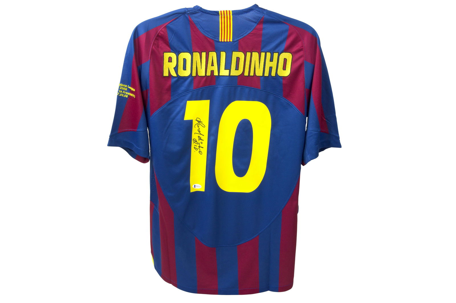 Ronaldinho Signed BARCELONA JERSEY BAS (1 of 1)