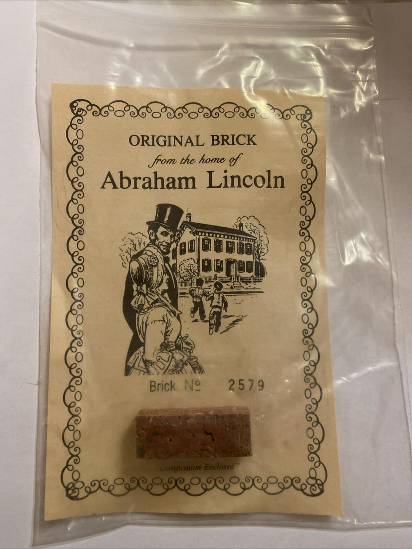 Abraham Lincoln Original Brick from Home of Abraham (1 of 1)