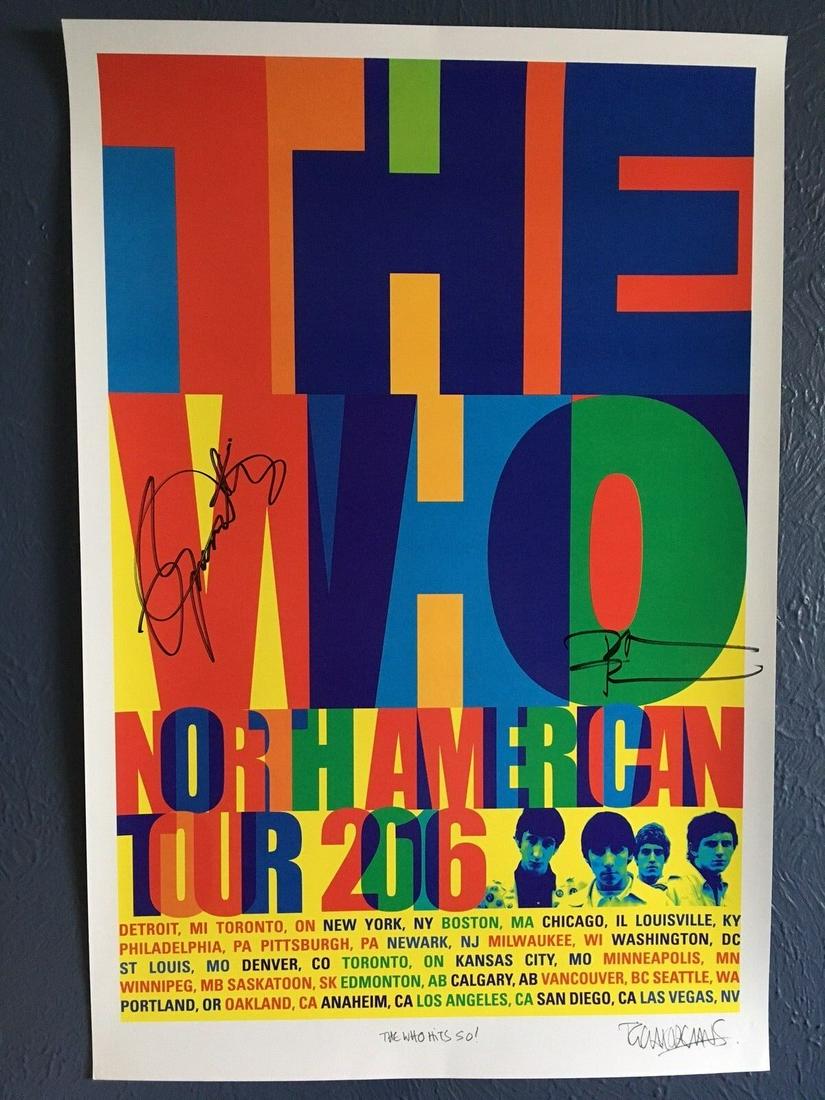 The Who Hits 50 RARE *2016* Tour Poster Signed by Roger (1 of 1)