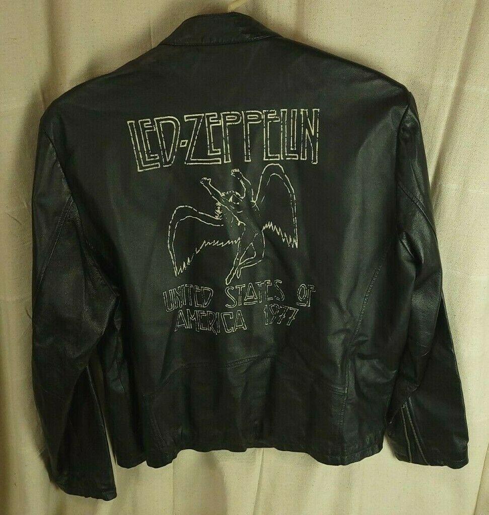 Led Zeppelin 1977 Tour Wilson's Leather Black Jacket (1 of 2)
