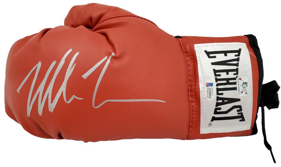 Mike Tyson Autographed Red Everlast Boxing Glove BAS (1 of 2)