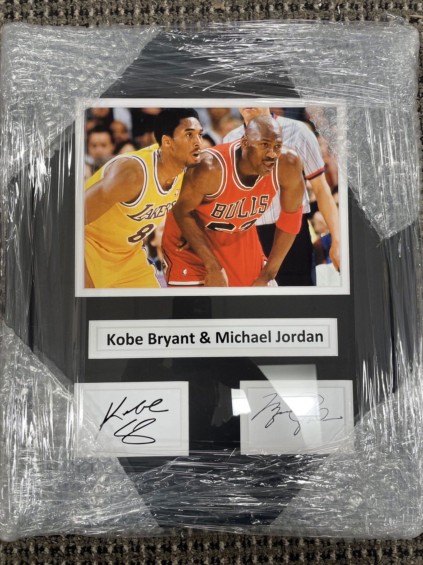 Kobe x Jordan Signed Photo Duel Laser Signatures (1 of 1)
