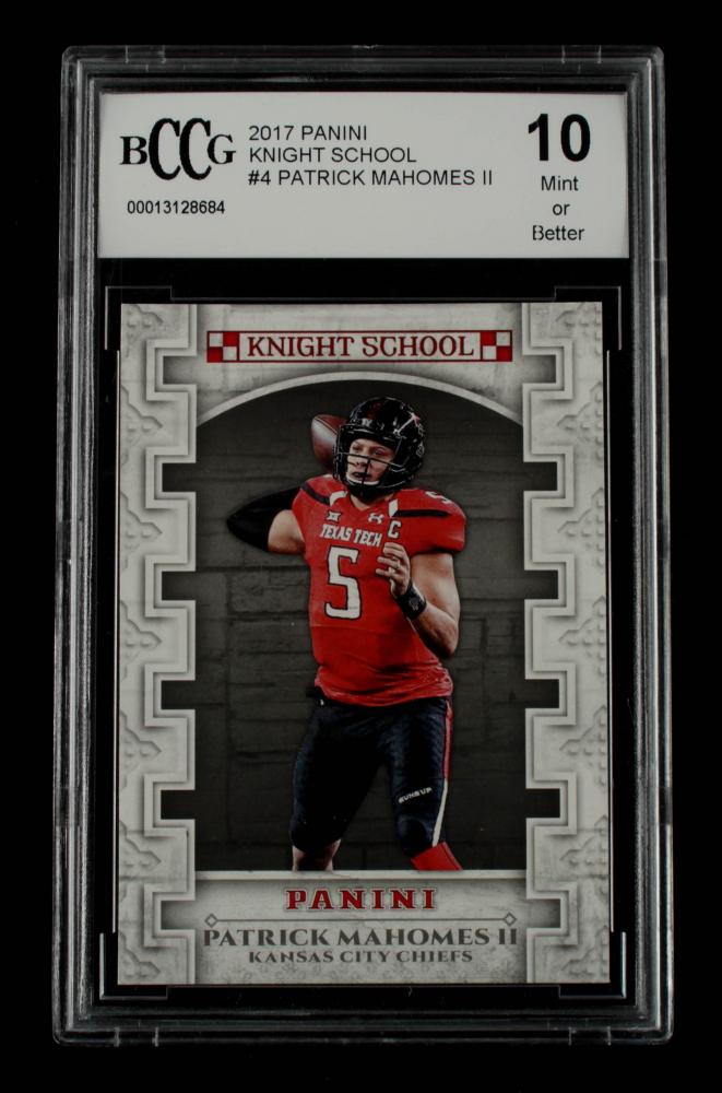 Patrick Mahomes II 2017 Panini Knight School #4 (BCCG: Patrick Mahomes II 2017 Panini Knight School #4 (BCCG 10)
