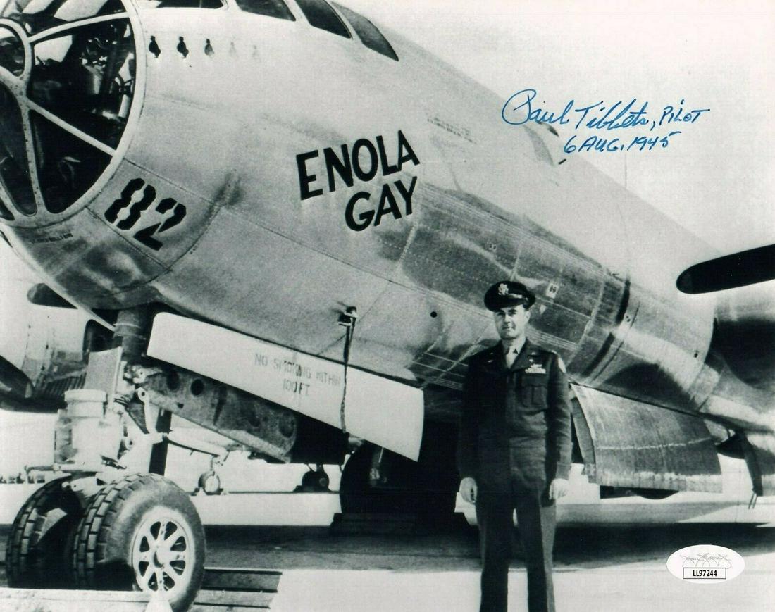 Paul Tibbets Signed Enola Gay WWII 8x10 Photo with JSA (1 of 2)