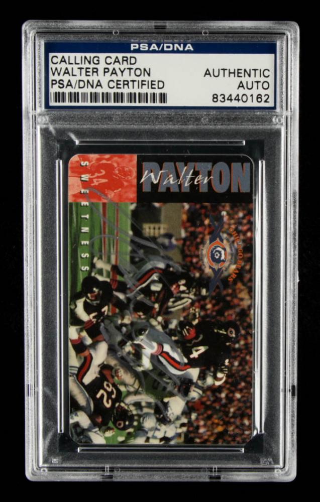 Walter Payton Signed Bears 1995 Super Bowl Card (PSA (1 of 1)
