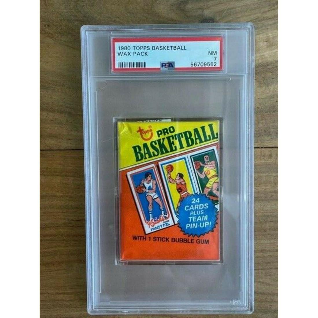 1980-81 Topps Wax Pack PSA 7 BIRD MAGIC ERVING ROOKIE (1 of 2)