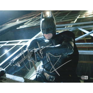 CHRISTIAN BALE THE DARK KNIGHT SIGNED 11X14 PHOTO: CHRISTIAN BALE THE DARK KNIGHT SIGNED 11X14 PHOTO AUTOGRAPH BECKETT BAS 7