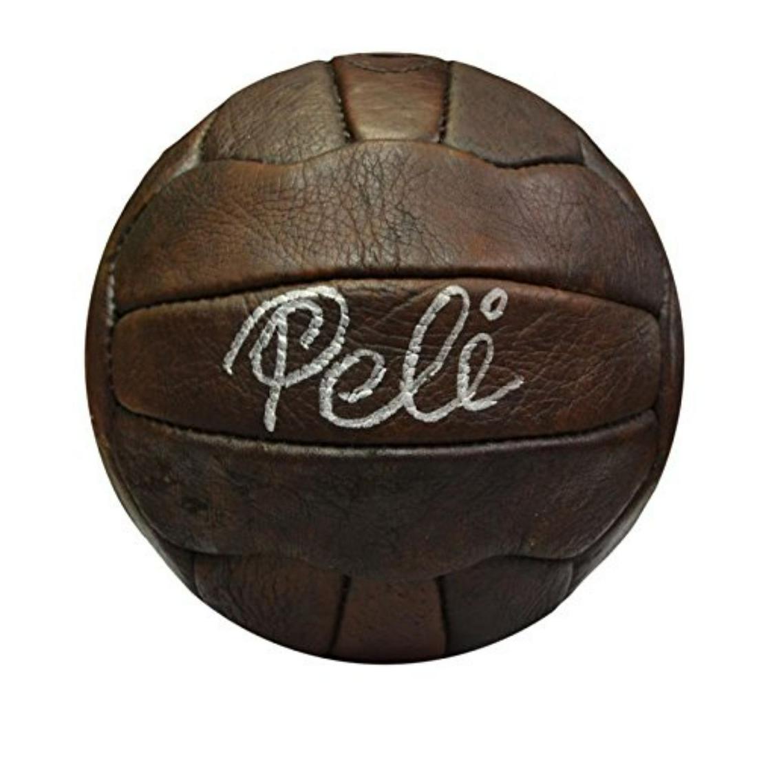 PELE SIGNED VINTAGE 50s BALL RARE BAS COA (1 of 1)